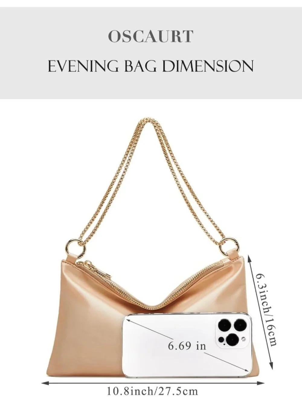 👜Women's Tan Evening Handbag Satin Shoulder Bag Cocktail Party Wedding Purse